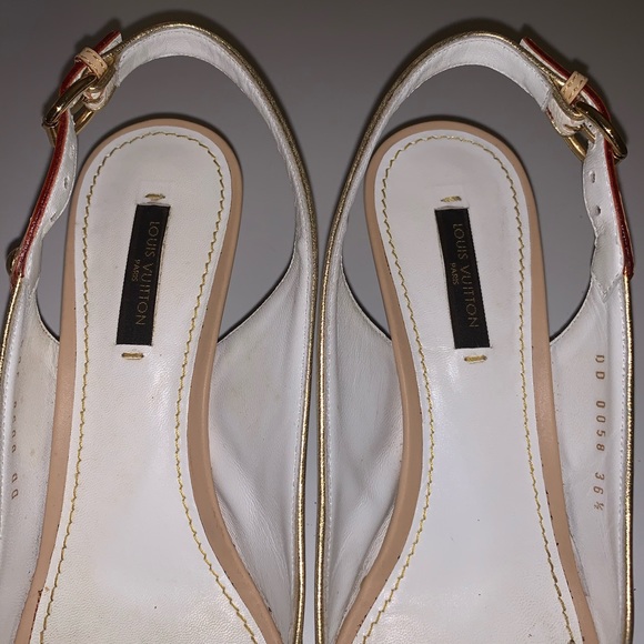 SOLD-Rare Louis Vuitton Butterfly Primrose Wedges - Picture 5 of 15